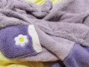 果壳（Gukoo）睡衣女冬加厚迪士尼珊瑚绒睡袍女加厚睡袍可外穿情侣睡衣D 紫色黛西睡袍 XS 实拍图