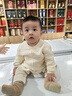 拉比嬰幼兒連體衣新生兒男女寶寶夾棉保暖2025秋裝哈衣爬服2件裝 卡其 80cm 曬單實(shí)拍圖