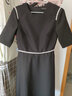 ROEYSHOUSE羅衣氣質(zhì)通勤連衣裙女春裝新款簡(jiǎn)約黑色五分袖裙子08186 黑色 S 曬單實(shí)拍圖