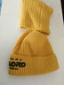 小巧狐2026冬新款兒童帽子圍脖套裝護耳保暖毛線(xiàn)圍巾針織帽子兩件套RFZ happy套裝  黃色 3歲-10歲 曬單實(shí)拍圖