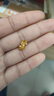 周大福 爆閃方糖黃金耳釘(工費320)約3g F229665 曬單實拍圖