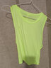 范斯蒂克跑步背心女瑜伽運動(dòng)無(wú)袖健身服防震美背外穿上衣夏 熒光綠 FBF2200603 XL 曬單實(shí)拍圖