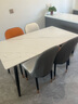 菲蓮娜 餐桌意式極簡(jiǎn)巖板餐桌椅組合長(cháng)方形現代家用小戶(hù)型餐廳飯桌家具 曬單實(shí)拍圖