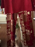 仕樂(lè )純棉卡通印花女款家居服圓領(lǐng)長(cháng)袖長(cháng)褲套裝可外穿本命年紅睡衣 大紅 XL 曬單實(shí)拍圖