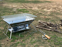 CAMPINGMOON柯曼燒烤架不銹鋼焚火臺(tái)戶外燒烤爐折疊木炭烤肉架科曼MT-3 【MT-3大號(hào)】+【噴槍】+【火鉗】 曬單實(shí)拍圖