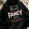 POUM美式連帽衛(wèi)衣男士春秋款復(fù)古潮牌休閑運(yùn)動(dòng)外套POW05黑色XL 曬單實(shí)拍圖