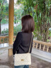 袋鼠復古小香風(fēng)包包女士情人節時(shí)尚菱格鏈條小方包高級感單肩包 米白大號 曬單實(shí)拍圖