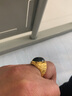 K寶黃金戒指和田玉男款墨玉999足金戒指男戒和田玉指環(huán) 黃金約9克 曬單實拍圖