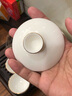 南州白泉蓋碗蓋子 單蓋景德鎮(zhèn)德化羊脂玉蓋碗單蓋子配件三才蓋碗蓋子家用 羊脂玉描金蓋碗蓋子(寬7.8CM) 曬單實拍圖