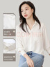 FitonTon白色襯衫女雪紡衫春秋設計感簡(jiǎn)約氣質(zhì)顯瘦長(cháng)袖襯衣白色 L 曬單實(shí)拍圖