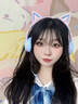 FINGERTIME BT029C可愛(ài)女生漸變貓耳朵耳機無(wú)線(xiàn)頭戴式藍牙耳麥學(xué)生游戲耳麥適用手機電腦帶麥有線(xiàn)無(wú)線(xiàn)兩用 白漸綠【藍牙+有線(xiàn)兩用】 曬單實(shí)拍圖
