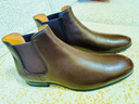 THOM WILLS切爾西男靴冬季商務(wù)靴子男士手工英倫短靴真皮馬丁靴皮鞋男 深咖色E342-H2 43 /8.5碼 曬單實(shí)拍圖