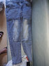 東方駱駝（EASTERN CAMEL）牛仔褲男士春秋季新款直筒寬松九分錐形小腳長(cháng)休閑褲子男破洞潮牌 3025藍色 29 曬單實(shí)拍圖