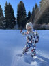 牧途雪（MUTUSNOW） 宝宝儿童连体滑雪服防水防风保暖滑雪衣裤东北装备 儿童连体花色 儿童连体巴黎铁塔 130 实拍图