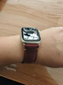 istrap適用蘋(píng)果手表表帶apple watch腕帶男士真皮瘋馬牛皮S11/10/9/8/7/6/SE新款iWatch ultra3/2手表帶 波爾多【銀色配件 44/45/46MM表盤(pán)【適用Wat 曬單實(shí)拍圖