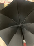 淺檬木制長(cháng)柄雨傘抗風(fēng)男士高爾夫傘直桿太陽(yáng)傘單雙人晴雨兩用遮陽(yáng)傘 直木柄砂巖黑 曬單實(shí)拍圖