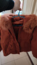 雅鹿媽媽羽絨服中長(cháng)款2025年新款洋氣中年女款優(yōu)雅中老年保暖外套 2280橘紅 XL （推薦125-135斤） 曬單實(shí)拍圖