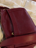 tushky女款包包2026新款潮頭層牛皮單肩斜挎包女大包真皮新月包七夕禮物 酒紅色 曬單實(shí)拍圖