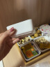 舍里创意陶瓷竹木分格干果盘客厅糖果瓜子小碟坚果盘杂锦盒零食收纳盒 六格零食盒 实拍图