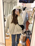 棉致美式復(fù)古毛領(lǐng)棉服女新款冬季寬松棉衣外套派克面包服羽棉襖絨服 9069灰色【高品質(zhì)81.5】 L 115-130斤 曬單實(shí)拍圖