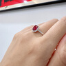 廷亮1克拉鴿血紅紅寶石戒指18K金鑲鉆石彩寶戒指婚戒求婚 手寸留言(10至20號)現貨 曬單實(shí)拍圖