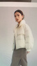 雅鹿2025冬季新款羽絨服女士泡泡袖立領(lǐng)時(shí)尚加厚短款保暖舒適外套女 白色 S （80-115斤） 曬單實(shí)拍圖