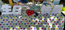 仕彩 一次性桌布生日派对桌布儿童party布置甜品台装饰塑料长方形圆点 实拍图
