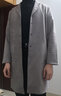 漢崇HIM 柔軟耐磨仿麂皮絨風(fēng)衣男經(jīng)典中長(cháng)款西裝領(lǐng)外套 2025秋季 霧咖 L /50/175 曬單實(shí)拍圖