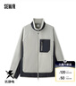 森馬（Semir）夾克男冬季抗靜電搖粒絨寬松毛絨外套撞色拼接戶外風(fēng) 品灰20240 XL 曬單實(shí)拍圖