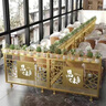 依佳仁鐵藝屏風(fēng)半截綠植矮工業(yè)風(fēng)隔斷酒吧餐廳火鍋圍欄花架奶茶店護(hù)欄 款式一帶花槽帶LOGO 曬單實(shí)拍圖
