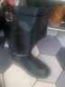 斯納菲女童靴子冬季兒童加絨保暖高筒棉靴中大童舒適長(cháng)皮靴 答臘黑37 曬單實(shí)拍圖