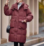 恒源祥羽絨服女冬季中長(cháng)款2025新款高端時(shí)尚洋氣韓版連帽保暖白鴨絨外套 安可拉紅 S 曬單實(shí)拍圖