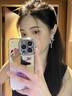 HEFANG何方珠寶玫瑰飄帶耳環(huán)女士輕奢高級(jí)感生日禮物送女友老婆 銀色 曬單實(shí)拍圖