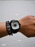 格倫星期五方形男士手表男機械表全自動(dòng)鏤空時(shí)尚潮流大表盤(pán)運動(dòng)腕表 黑殼白面黑皮帶 曬單實(shí)拍圖