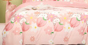 博洋寶貝（Beyond Kids）兒童A類(lèi)全棉印花純棉套件男孩女孩卡通風(fēng)學(xué)生宿舍被套床上用品 40支 全棉套件—兔兔桃桃 1.2 床單款 （被套150*210cm） 三件套 曬單實(shí)拍圖