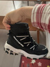 Skechers斯凱奇兒童絨絨靴保暖棉鞋男童女童高筒短靴加絨雪地靴660092L 曬單實(shí)拍圖