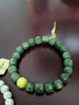 如萃緣原生態(tài)石玉料星月菩提手串海南陰綠皮正月男女文玩佛珠單圈手鏈 9*10蜜蠟款 曬單實(shí)拍圖
