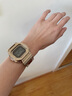 卡西歐（CASIO）小方塊gshock網(wǎng)紅明星同款金塊銀塊太陽(yáng)能運動(dòng)日韓手表送男友禮物 GMW-B5000GD-9金屬表帶+六局電波 曬單實(shí)拍圖