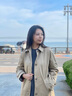 beanpole濱波  春季新款女士戶外藏青色優(yōu)雅基本長(zhǎng)款風(fēng)衣外套 米色 L 170/92A 曬單實(shí)拍圖