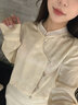 Olrain【東方簡(jiǎn)奢風(fēng)】歐芮兒新中式長(cháng)袖雪紡衫女春裝新款長(cháng)袖輕國風(fēng)漢服 杏色 L 曬單實(shí)拍圖