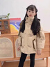 G.DUCKKIDS女童羽絨服2025新款冬季大童加厚白鴨絨女孩初中生連帽外套 奶咖色 150 曬單實(shí)拍圖