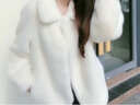 傲列2025秋冬新品質(zhì)水貂皮大衣女整貂皮外套短款皮草小母貂天鵝絨裘皮 白色 L 曬單實(shí)拍圖