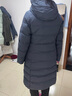 SANFO PLUS戶(hù)外女款墨玉長(cháng)款羽絨服鵝絨保暖帶帽加長(cháng)過(guò)膝外套 鎢藍 L 曬單實(shí)拍圖
