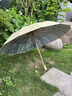 逗趣家中國(guó)風(fēng)雨傘高顏值彩膠大號(hào)雙人晴雨兩用傘折疊太陽(yáng)傘防曬遮陽(yáng)傘 16骨 竹韻-芝士黃彩膠 曬單實(shí)拍圖