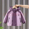 倉鼠果 cangshuguo女童外套加絨冬裝2024新款兒童棉服女寶寶庫洛米沖鋒衣上衣春秋款 落落米加絨外套紫色 160 建議身高145cm左右 曬單實(shí)拍圖