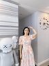 拉夏貝爾（La Chapelle）吊帶連衣裙女裝2025夏季新款高級(jí)感時(shí)尚中長(zhǎng)款法式小個(gè)子夏天裙子 綠色 M 建議100-110斤 曬單實(shí)拍圖
