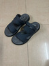 奧康（Aokang）涼鞋男真皮休閑沙灘鞋軟底氣墊外穿防滑男士拖鞋兩穿 藍色B款 40 曬單實(shí)拍圖