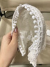 妙奕嘉頭巾發(fā)箍女頭箍高級感外出頭飾成人女士壓發(fā)圈新款發(fā)飾時(shí)尚三角巾 米色蕾絲花邊頭巾發(fā)箍 曬單實(shí)拍圖