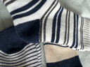 英氏（YEEHOO）【保暖系列】5雙裝兒童襪子男女童秋冬加厚毛圈襪不易起球中筒襪 男童條紋 【秋冬加厚毛圈襪】 5雙 6-8歲 (M) 腳長(cháng)18-20CM 曬單實(shí)拍圖