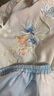 初徑套裝漢服女中國風古裝刺繡兩件套裝夏季仙氣伴娘服學生民國風女裝 藍色套裝 （裙子松緊腰） XL 120~130 曬單實拍圖